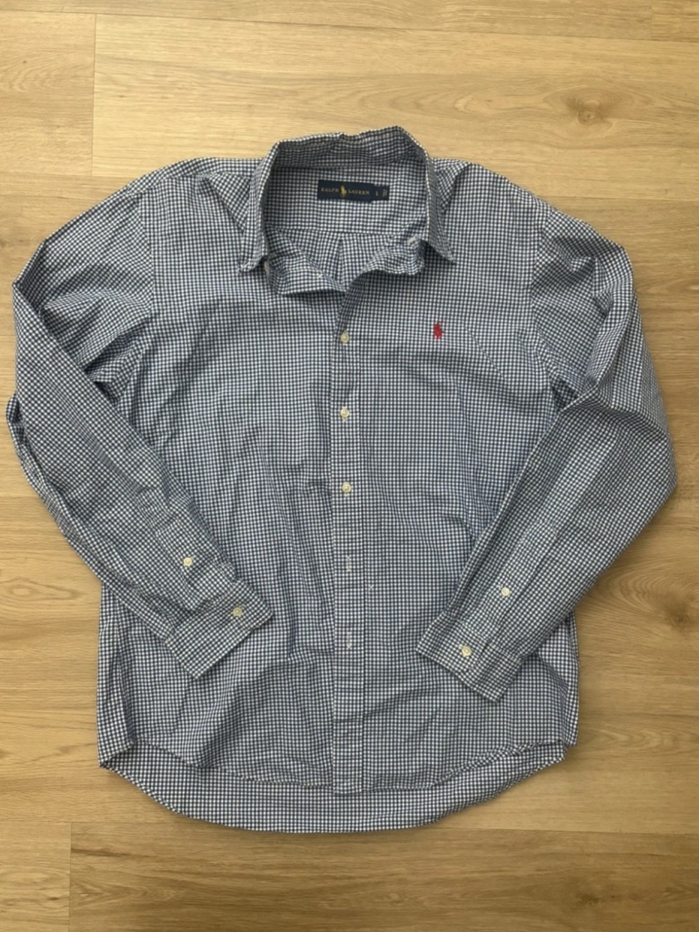 Polo Ralph Lauren blue checkered cotton Oxford Shirt